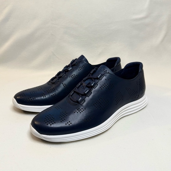 Cole Haan Men’s Original Grand - Navy  Perforated with White Soles